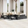 vidaXL Conjunto de Sof&aacute; de Jardim 13 pcs Preto Rattan Sint&eacute;tico