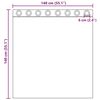 vidaXL Cortinas de voile com ilhós 2 pcs branco