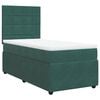 vidaXL Cama com molas/colch&atilde;o 90x200 cm veludo verde-escuro