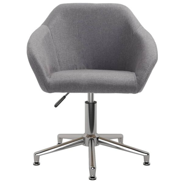 vidaXL Cadeiras de jantar girat&oacute;rias 6 pcs tecido cinzento-claro