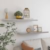 vidaXL Prateleiras de parede 2 pcs 90x23,5x3,8cm MDF cinzento-cimento