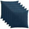 vidaXL Capa almofada 6 unid. ALMELO Azul Marinho 55 x 55 cm cord&atilde;o