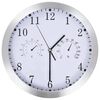 vidaXL Rel&oacute;gio parede c/ higr&oacute;metro e term&oacute;metro quartzo 30 cm branco