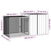 vidaXL Gaiola p/ coelhos 200x91x100 cm a&ccedil;o galvanizado cinzento