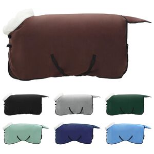 vidaXL Cobertor de Cavalo Marrom Escuro Completo 85 cm Fleece polar