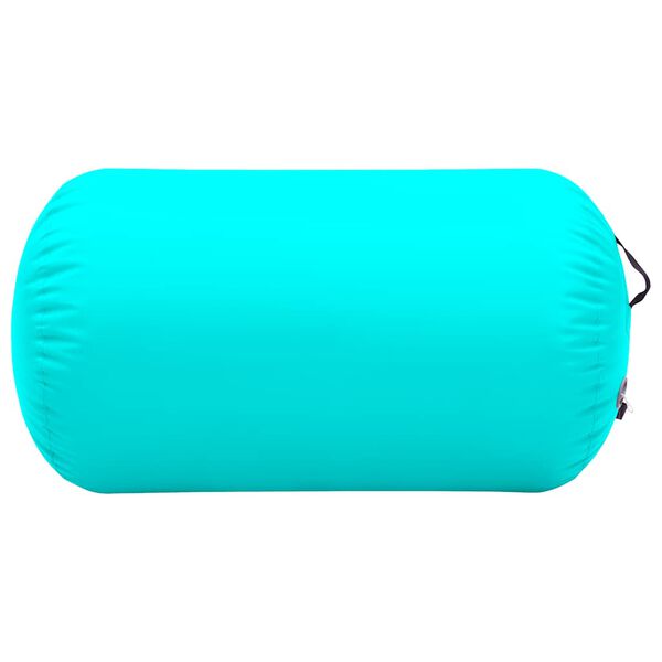 vidaXL Rolo de gin&aacute;stica/yoga insufl&aacute;vel com bomba 100x60 cm PVC verde