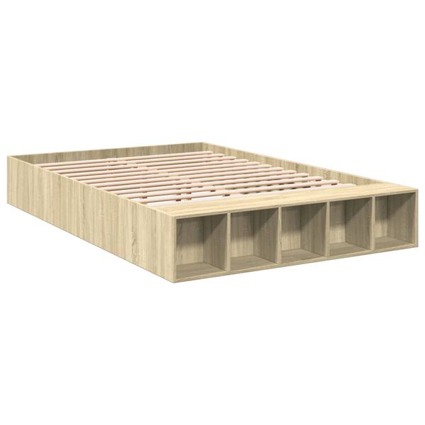 vidaXL Estrutura de cama 160x200 cm derivados madeira carvalho sonoma