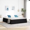 vidaXL Cama com arruma&ccedil;&atilde;o e colch&atilde;o Preto 160 x 200 cm Poli&eacute;ster