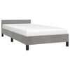 vidaXL Estrutura de cama sem colch&atilde;o 90x200 cm veludo cinzento-claro