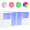 vidaXL Aparador com luzes LED 202x37x100 cm branco