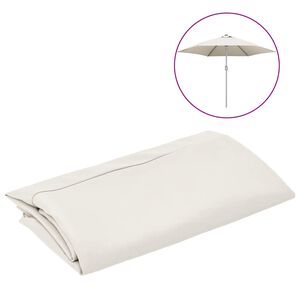 vidaXL Tecido de substitui&ccedil;&atilde;o p/ guarda-sol 500 cm areia branco 300 cm