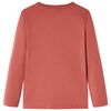 T-shirt de manga comprida para criança cor henna 104