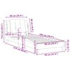 vidaXL Estrutura de cama sem colch&atilde;o Zadar 90x200 cm couro artificial cinzento