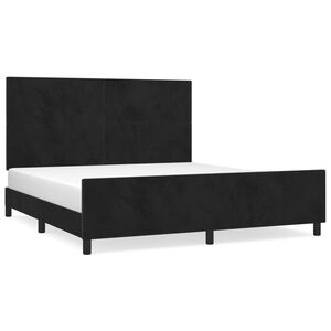 vidaXL Estrutura de cama sem colch&atilde;o 160x200 cm veludo preto
