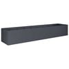 vidaXL Vaso de Jardim Antracite 360 x 80 x 60 cm A&ccedil;o laminado a frio