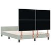 vidaXL Cama Box com cabeceira Cinzento-claro 160 x 200 cm Veludo