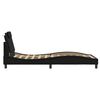vidaXL Estrutura de cama Viana sem colch&atilde;o 100x200 cm couro artificial preto