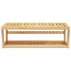 vidaXL Toalheiro de parede com prateleira 60x25x20 cm bambu