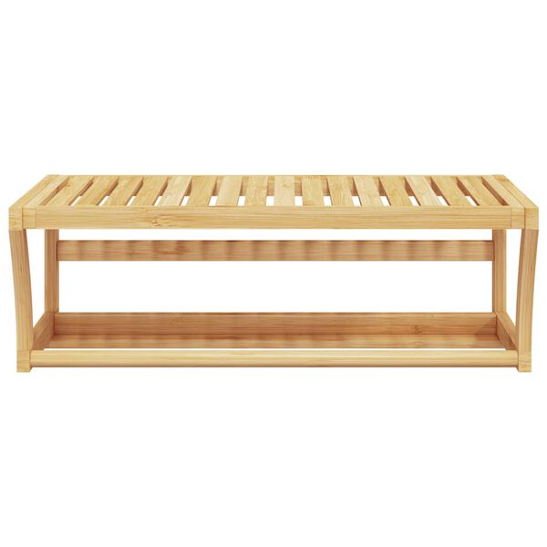 vidaXL Toalheiro de parede com prateleira 60x25x20 cm bambu