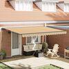 vidaXL Toldo Retr&aacute;til Amarelo e Cinza 450 &times; 300 cm Alum&iacute;nio e Tecido