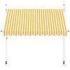 vidaXL Toldo retr&aacute;til manual 300 cm riscas laranjas e brancas