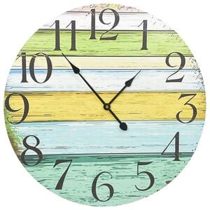 vidaXL Rel&oacute;gio de parede 60 cm MDF multicor
