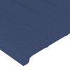 vidaXL Cabeceira de cama c/ abas tecido 147x16x78/88 cm azul