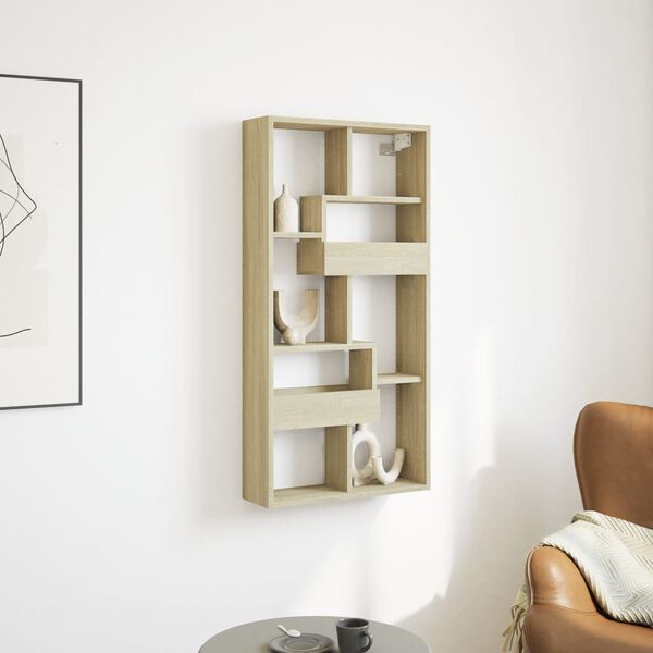 vidaXL Arm&aacute;rio parede 50x15x100 cm derivados madeira carvalho sonoma