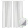 vidaXL Cortinas blackout 2 pcs camada dupla 140 x 245 cm branco