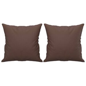 vidaXL Almofadas decorativas 2 pcs 40x40 cm couro artificial castanho