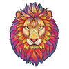 UNIDRAGON Puzzle de madeira 700 pcs Mysterious Lion Royal Size 42x54cm