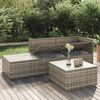 vidaXL 4 pcs conjunto lounge de jardim c/ almofadões vime PE cinzento