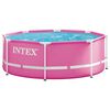 INTEX Piscina de Estrutura Met&aacute;lica Acima do Solo Rosa 244 x 76 cm PVC