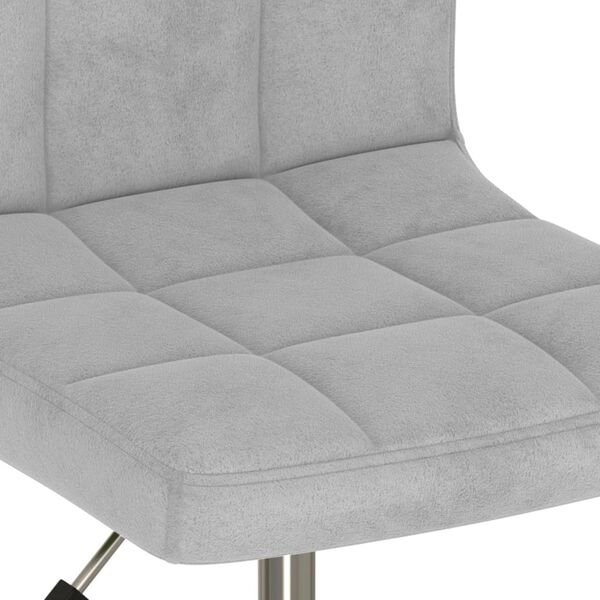 vidaXL Cadeiras de jantar girat&oacute;rias 6 pcs veludo cinzento-claro