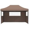 vidaXL Tenda de Festa Castanho 292 x 440 x 315 cm Tecido Oxford