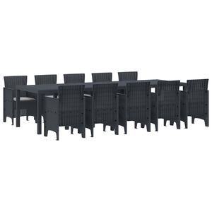 vidaXL Conjunto de Jantar para Jardim com Almofadas 11 pcs