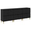 vidaXL Aparadores 3 pcs Carvalho Preto 60 x 35 x 70 cm
