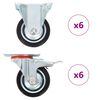 vidaXL 12 pcs rodas 75 mm