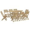 vidaXL 9 pcs conjunto de jantar para jardim madeira de ac&aacute;cia maci&ccedil;a