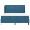 vidaXL Cama Box com colch&atilde;o Azul Escuro 200 x 180 cm Poli&eacute;ster