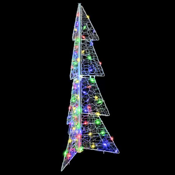 vidaXL &Aacute;rvore de Natal com 100 LEDs Multicolor 120 cm Acr&iacute;lo