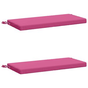 vidaXL Almofadas de Banco em 2 Pe&ccedil;as SOEST 2 unid. 100% Poli&eacute;ster Rosa