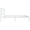 vidaXL Estrutura de cama com cabeceira 100x190 cm metal branco