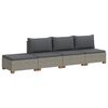 vidaXL 4 unid. Conjunto de Lounge em Rattan com Almofadas GENDT