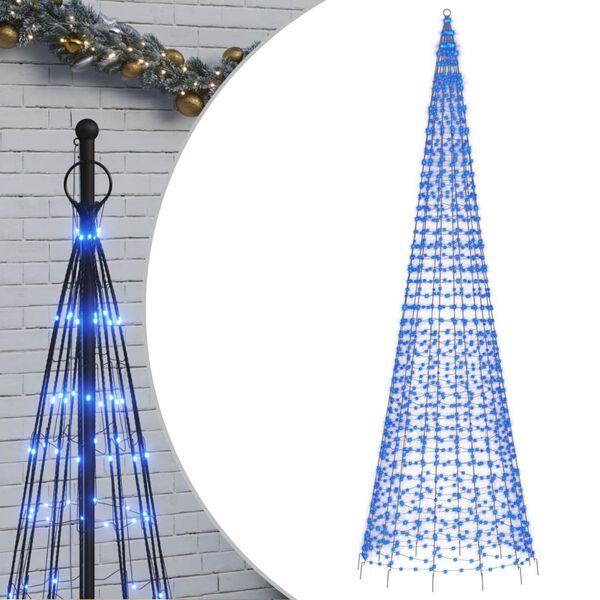 vidaXL &Aacute;rvore de Natal LED 1534 LEDs Azul 500 cm