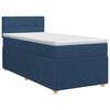 vidaXL Cama box spring com colch&atilde;o Azul 90 x 190 cm Tecido