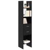 vidaXL Gabinete de Livros Carvalho preto 40 x 35 x 180 cm