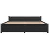 vidaXL Estrutura de cama king 150x200 cm madeira maciça preto