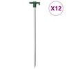 vidaXL Estacas para tenda 12 pcs 25 cm 7 mm a&ccedil;o galvanizado e PP