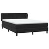 vidaXL Cama com molas/colch&atilde;o 160x210 cm veludo preto